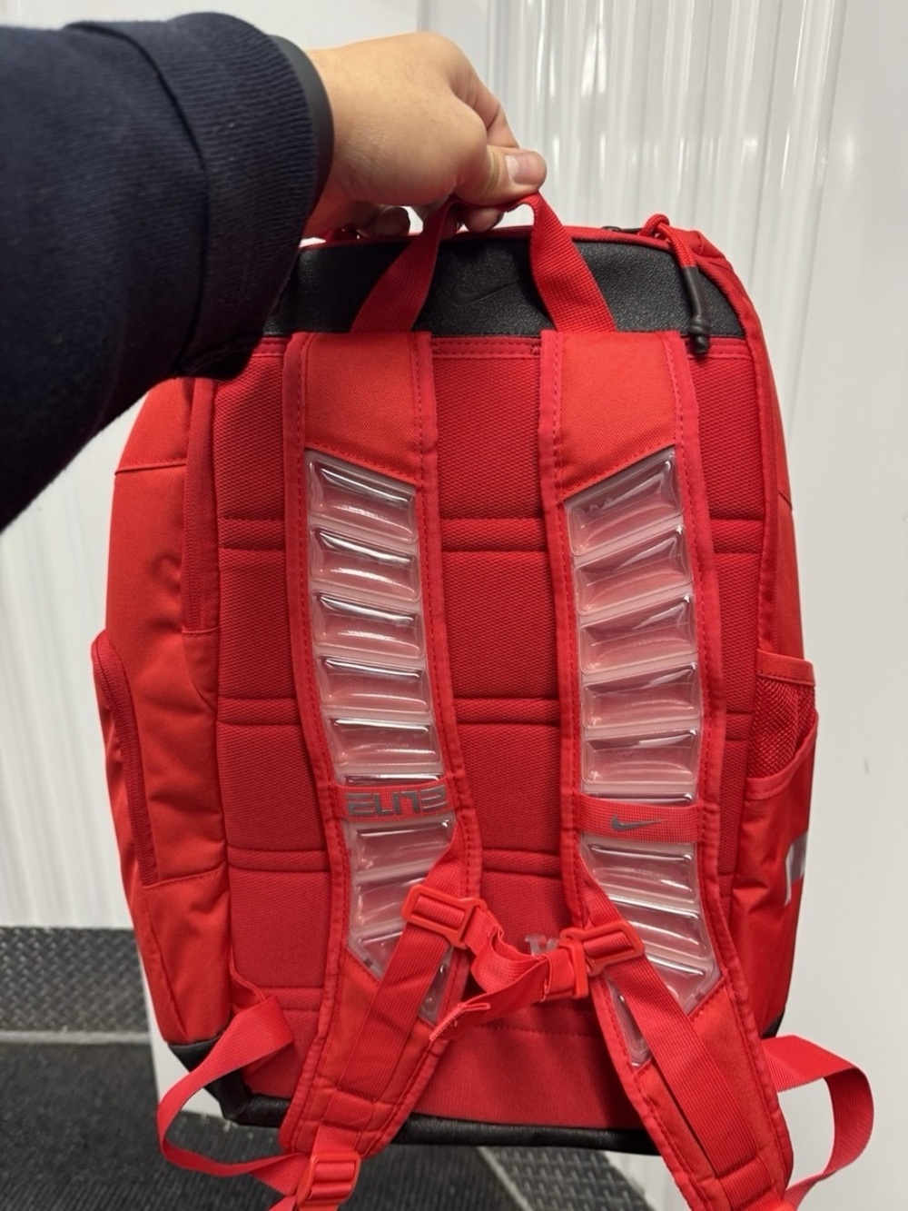 Nike Red Elite Men's Backpack with Clear Air-Panel Straps